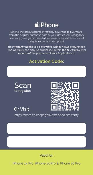 Extended Warranty: iPhone 14 Pro, 15 Pro & 16 Pro